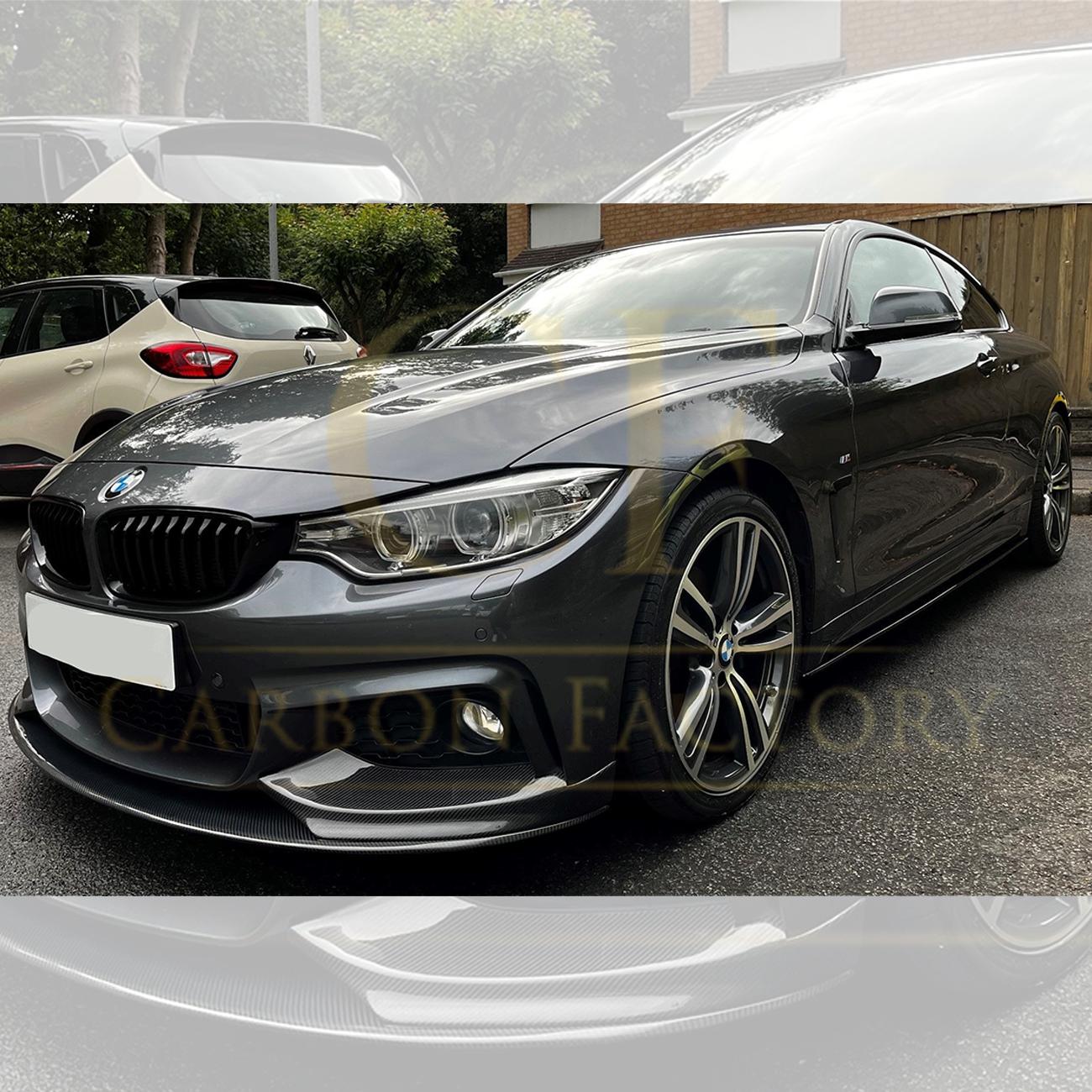 BMW F32 F33 F36 4 Series OEM Style Gloss Black Side Skirt 14-20-Carbon Factory