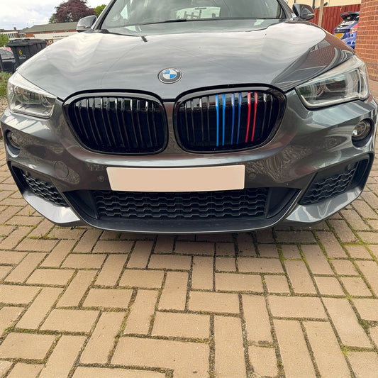 BMW F48 F49 X1 Gloss Black Front Grille 16-Present-Carbon Factory