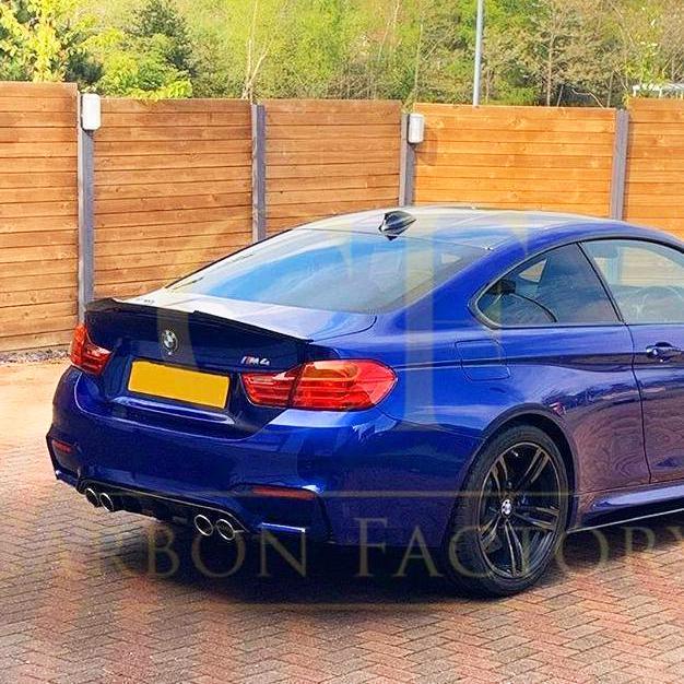 BMW F82 M4 Coupe V Style Gloss Black Boot Spoiler 14-20-Carbon Factory