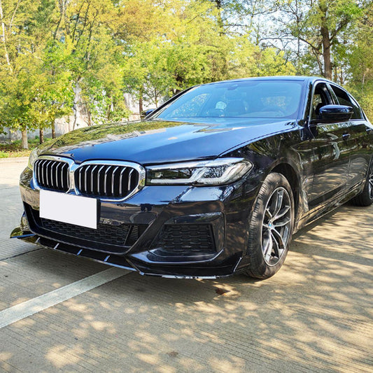 BMW G30 5 Series LCI CS Style Gloss Black Front Splitter 21-Present-Carbon Factory