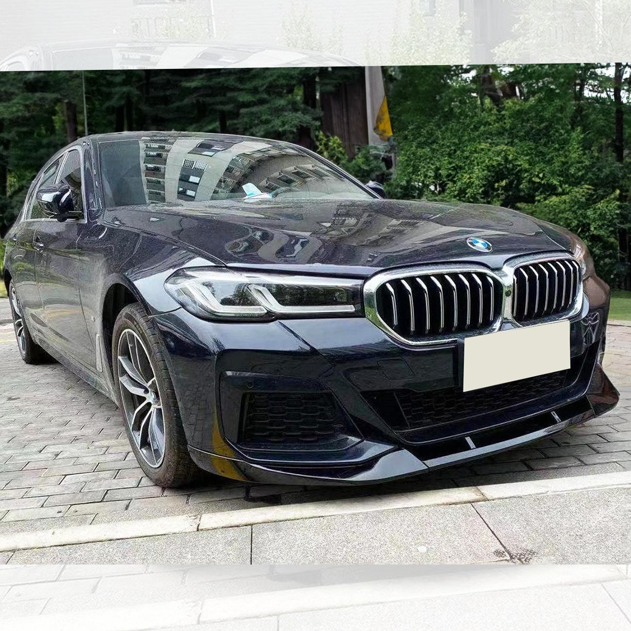 BMW G30 5 Series LCI V Style Gloss Black Front Splitter 21-Present-Carbon Factory