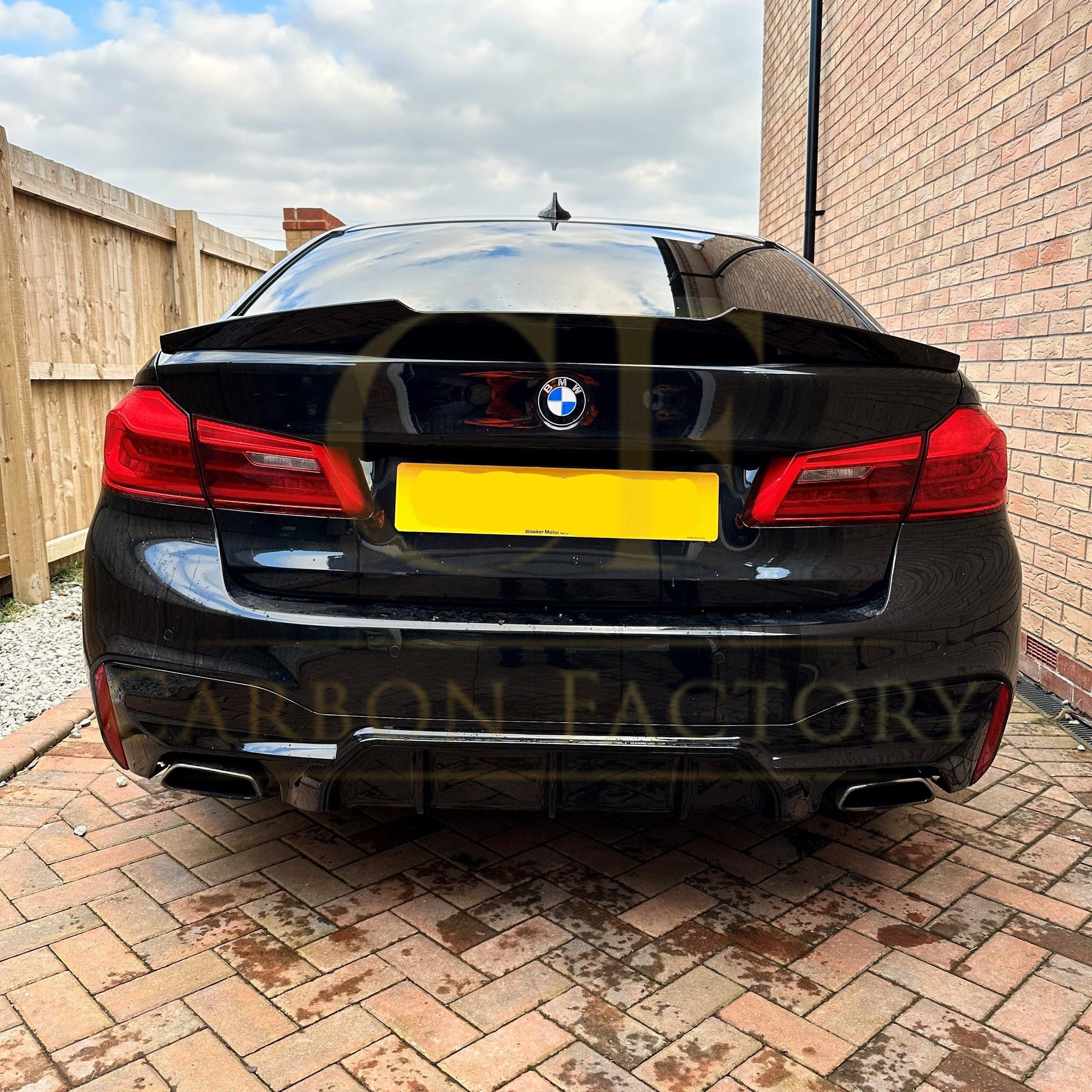BMW G30 G31 5 Series M Sport Gloss Black Rear Diffuser M5 Style 17-24-Carbon Factory