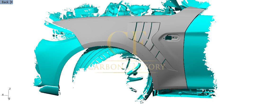 BSJ Style Carbon Fibre Front Wheel Arches for BMW 2 Series F87 M2 M2C 13-21-Carbon Factory