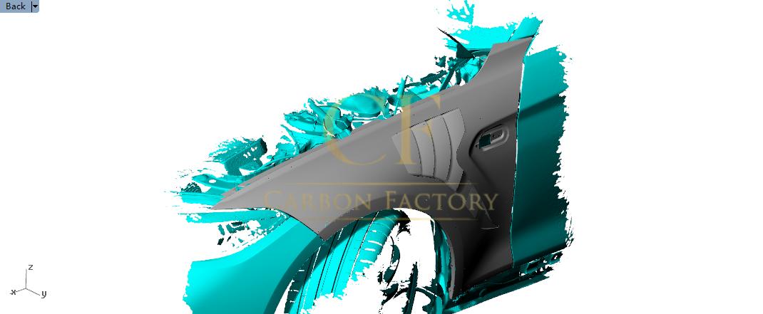 BSJ Style Carbon Fibre Front Wheel Arches for BMW 2 Series F87 M2 M2C 13-21-Carbon Factory