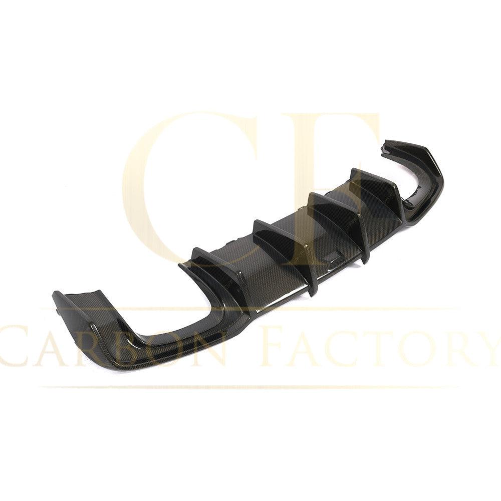 Big Fin Style Carbon Fibre Rear Diffuser for Audi A3 S Line Saloon S3 17-19-Carbon Factory