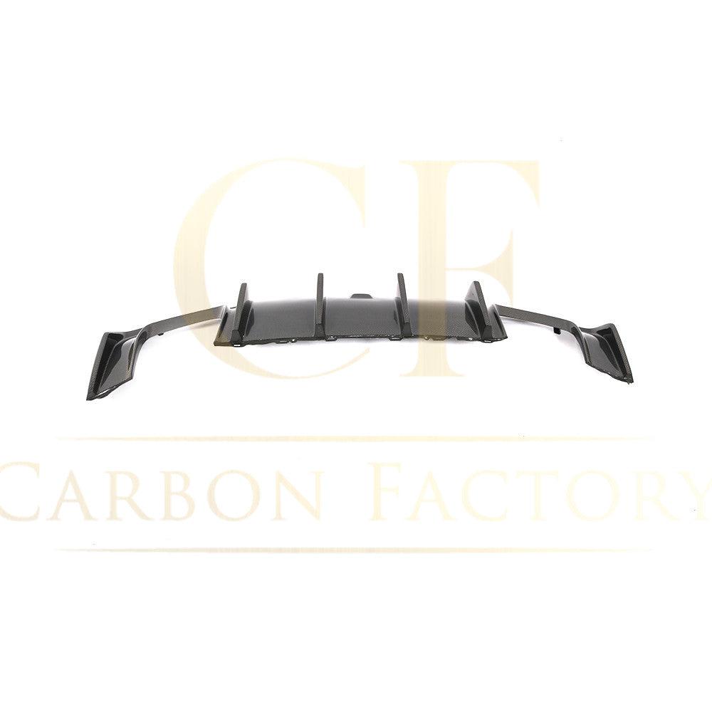 Big Fin Style Carbon Fibre Rear Diffuser for Audi A3 S Line Saloon S3 17-19-Carbon Factory