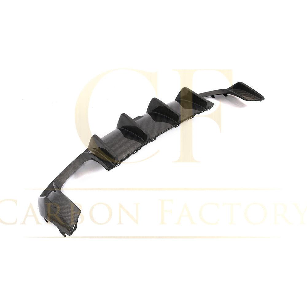 Big Fin Style Carbon Fibre Rear Diffuser for Audi A3 S Line Saloon S3 17-19-Carbon Factory