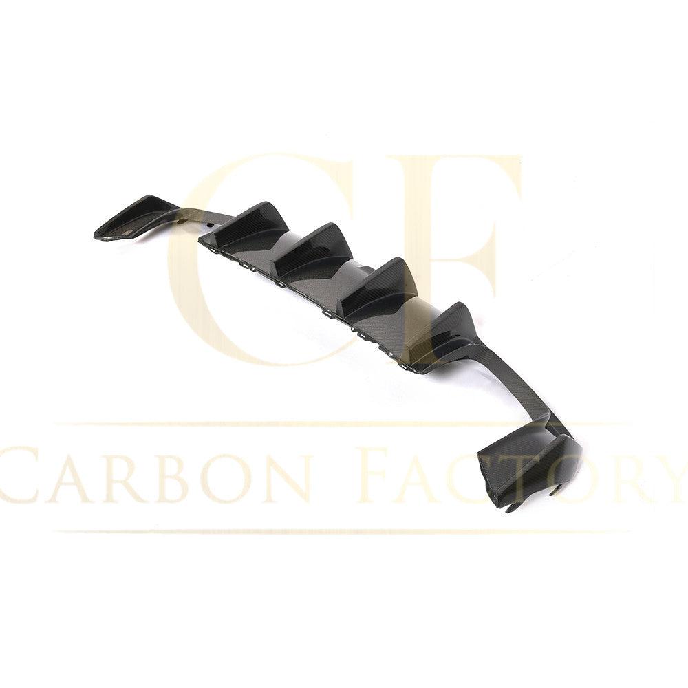 Big Fin Style Carbon Fibre Rear Diffuser for Audi A3 S Line Saloon S3 17-19-Carbon Factory