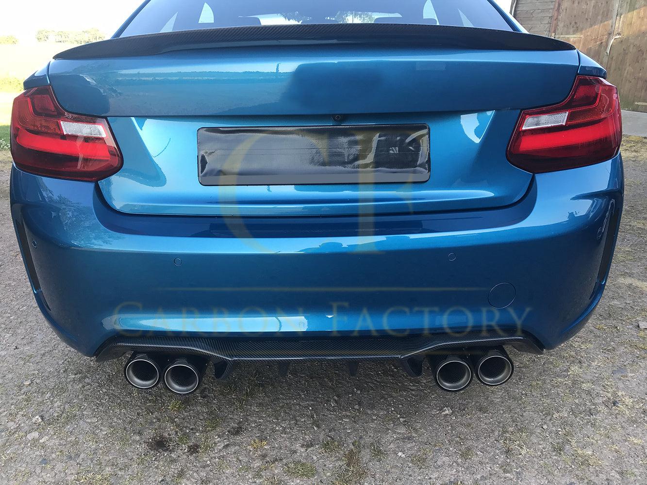 Big Fins Style Carbon Fibre Rear Diffuser for BMW F87 F87C M2 16-21-Carbon Factory