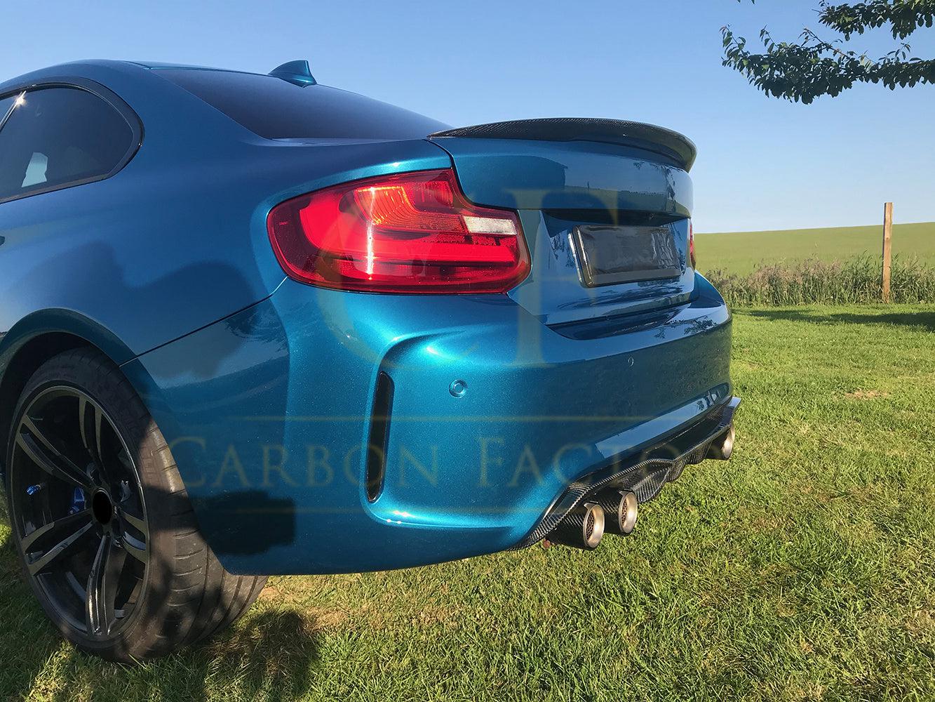 Big Fins Style Carbon Fibre Rear Diffuser for BMW F87 F87C M2 16-21-Carbon Factory