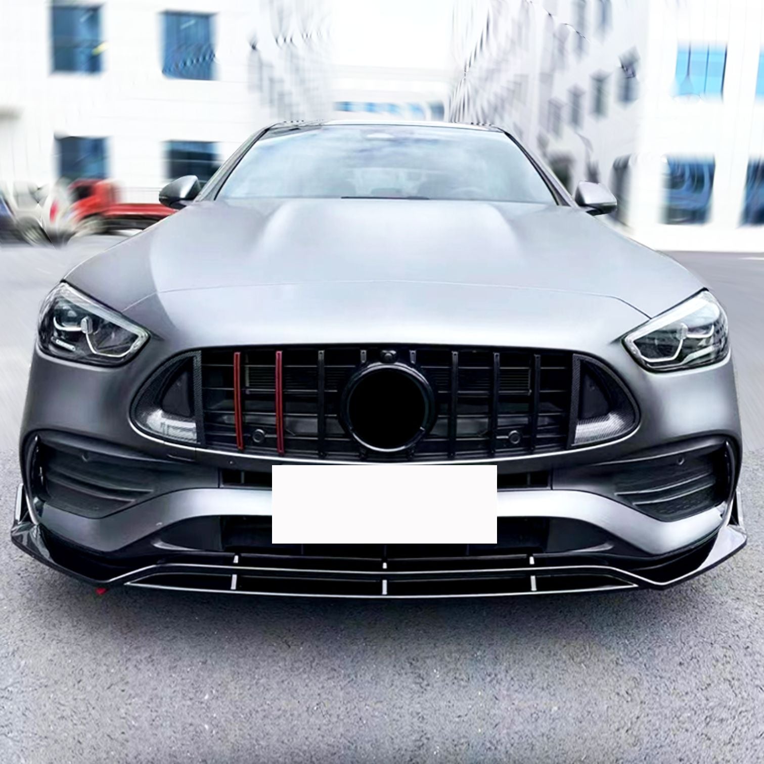 Brabus 2 Style Gloss Black Front Splitter for Mercedes Benz W206 C Class 22-Present-Carbon Factory