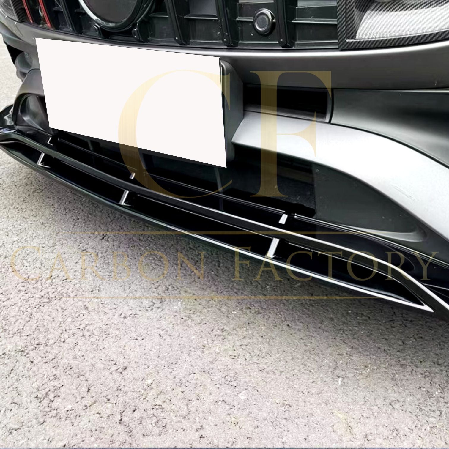 Brabus 2 Style Gloss Black Front Splitter for Mercedes Benz W206 C Class 22-Present-Carbon Factory
