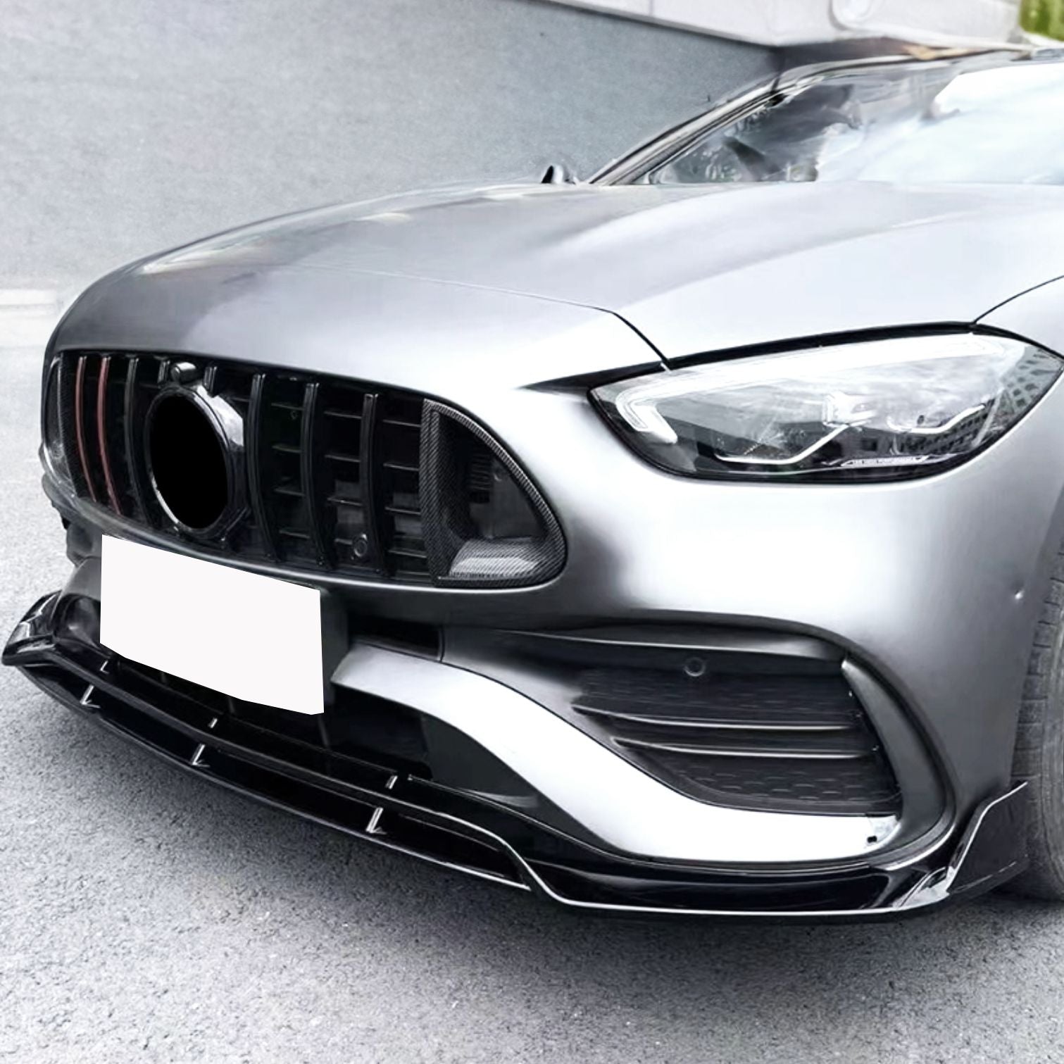 Brabus 2 Style Gloss Black Front Splitter for Mercedes Benz W206 C Class 22-Present-Carbon Factory