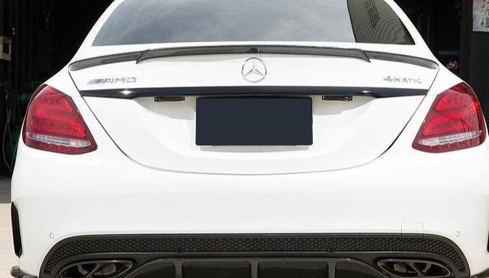 Brabus Style Carbon Fibre Boot Spoiler for Mercedes Benz W205 C Class 15-21-Carbon Factory