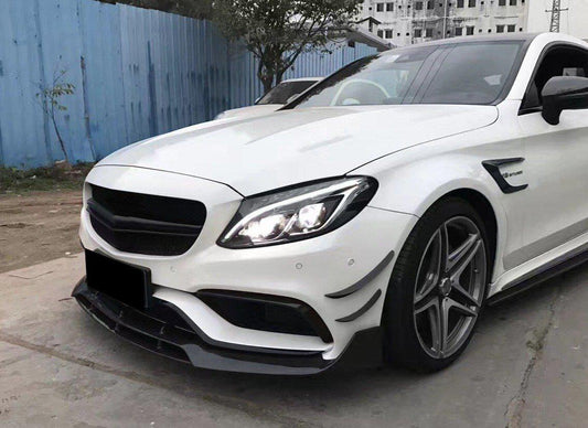 Brabus Style Carbon Fibre Front Splitter for Mercedes W205 C63 15-21-Carbon Factory