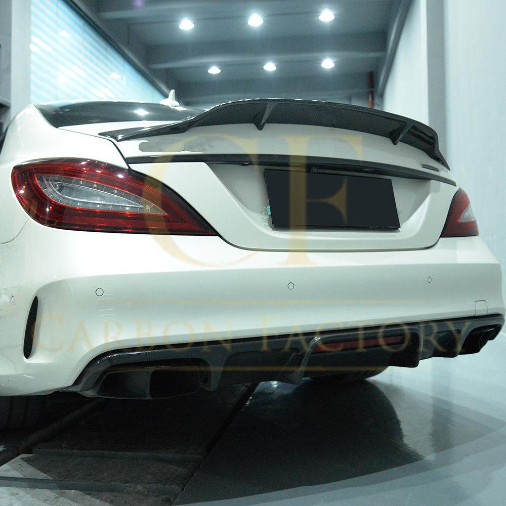 Brabus Style Carbon Fibre Rear Diffuser for Mercedes Benz C218 CLS 15-18-Carbon Factory