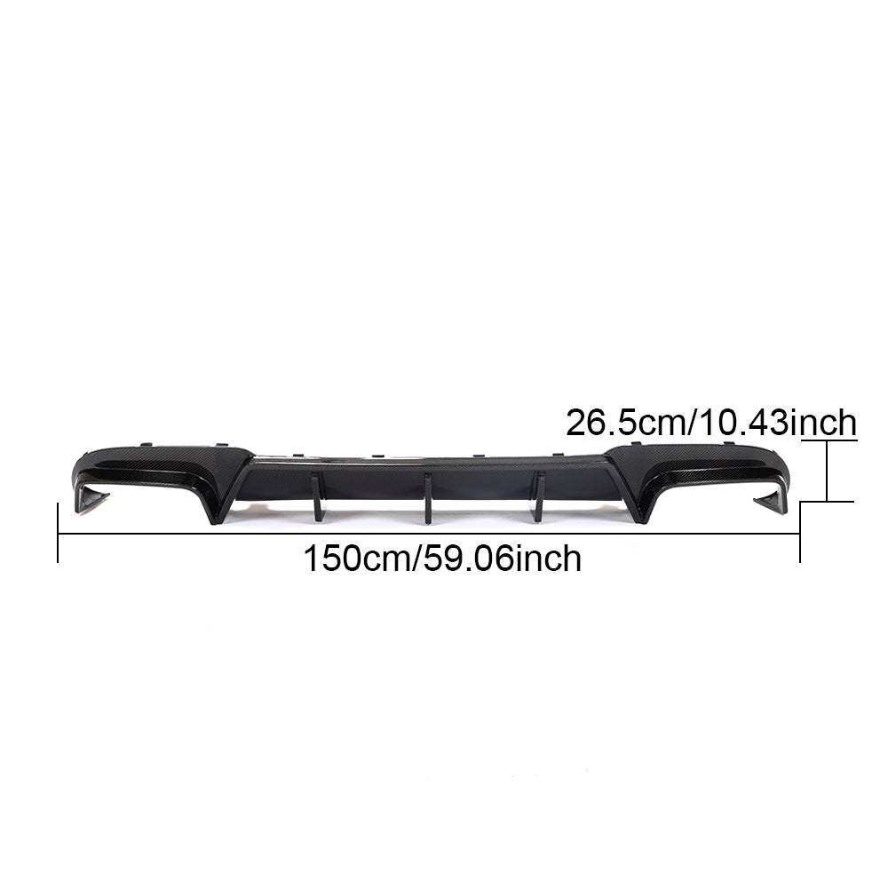 Brabus Style Carbon Fibre Rear Diffuser for Mercedes Benz W212 E Class Saloon 13-15-Carbon Factory