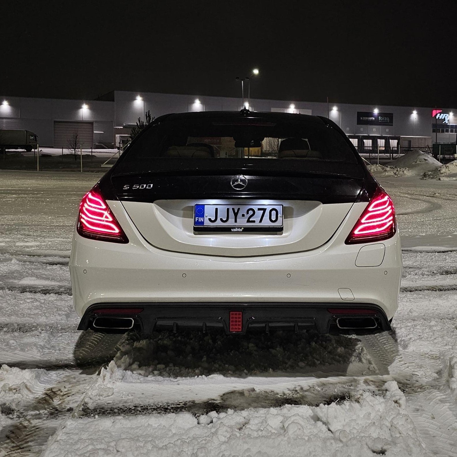 Brabus Style Carbon Fibre Rear Diffuser for Mercedes Benz W222 S Class Saloon 14-17-Carbon Factory