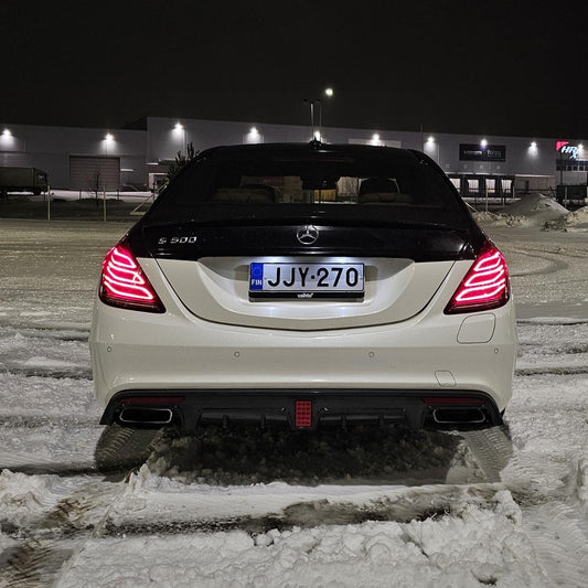 Brabus Style Carbon Fibre Rear Diffuser for Mercedes Benz W222 S Class Saloon 14-17-Carbon Factory