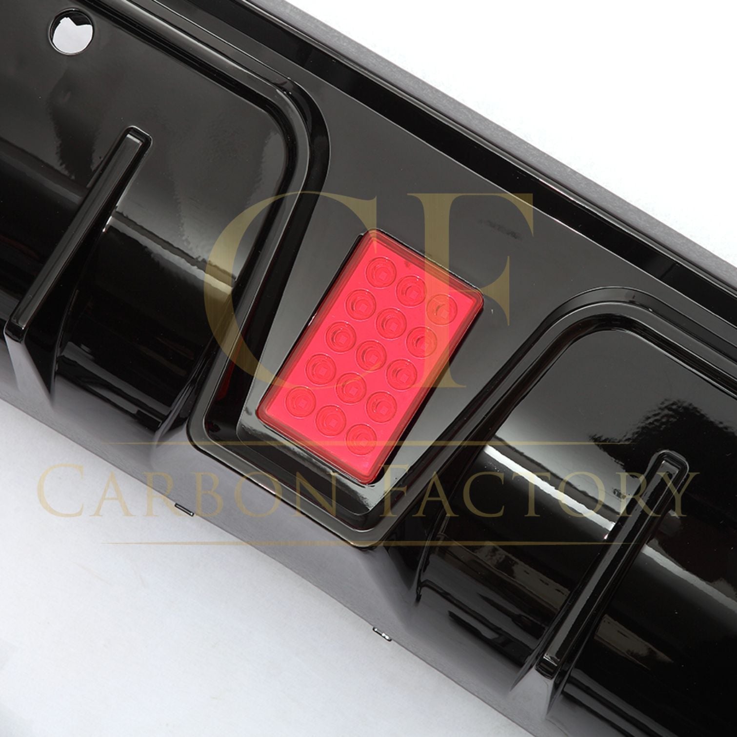 Brabus Style Gloss Black Rear Diffuser & Exhaust Tips for Mercedes Benz W205 C Class & C63 Saloon 15-21-Carbon Factory