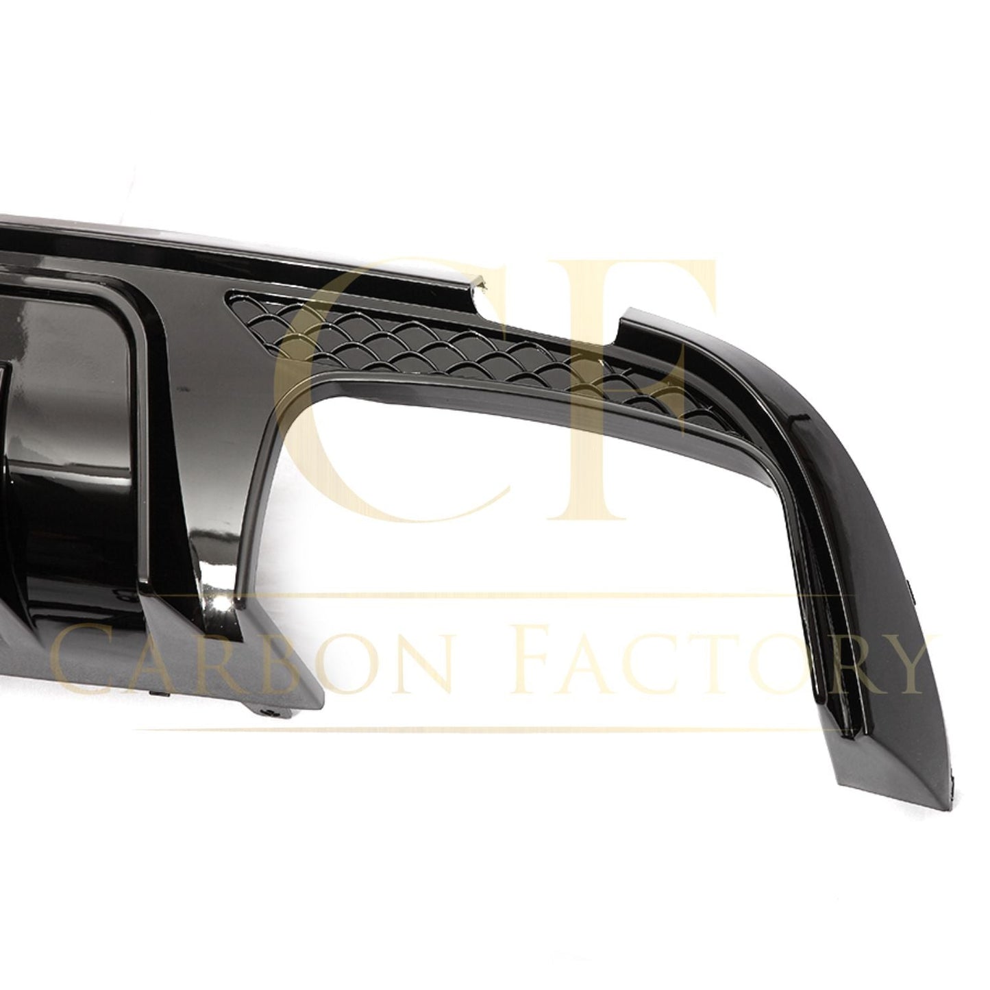 Brabus Style Gloss Black Rear Diffuser & Exhaust Tips for Mercedes Benz W205 C Class & C63 Saloon 15-21-Carbon Factory