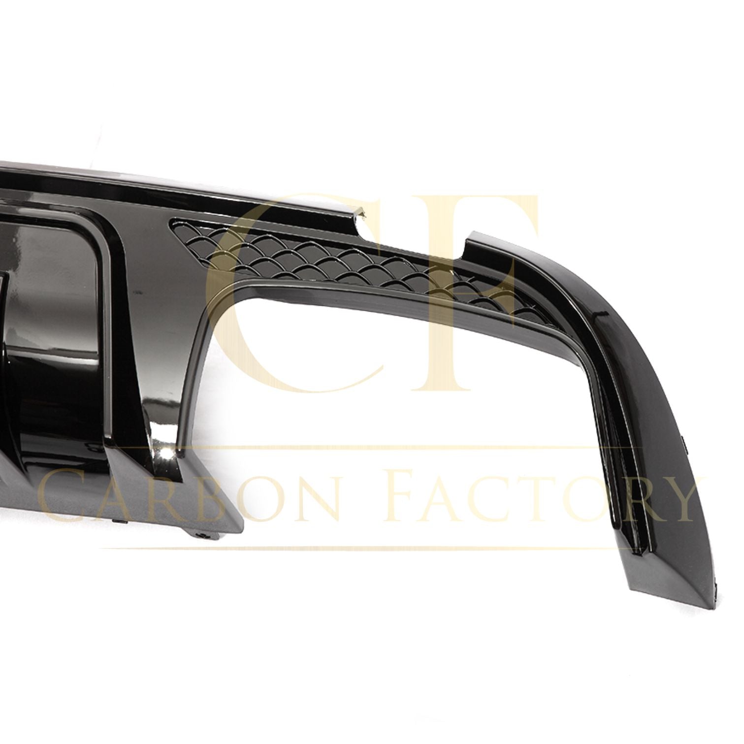 Brabus Style Gloss Black Rear Diffuser & Exhaust Tips for Mercedes Benz W205 C Class & C63 Saloon 15-21-Carbon Factory