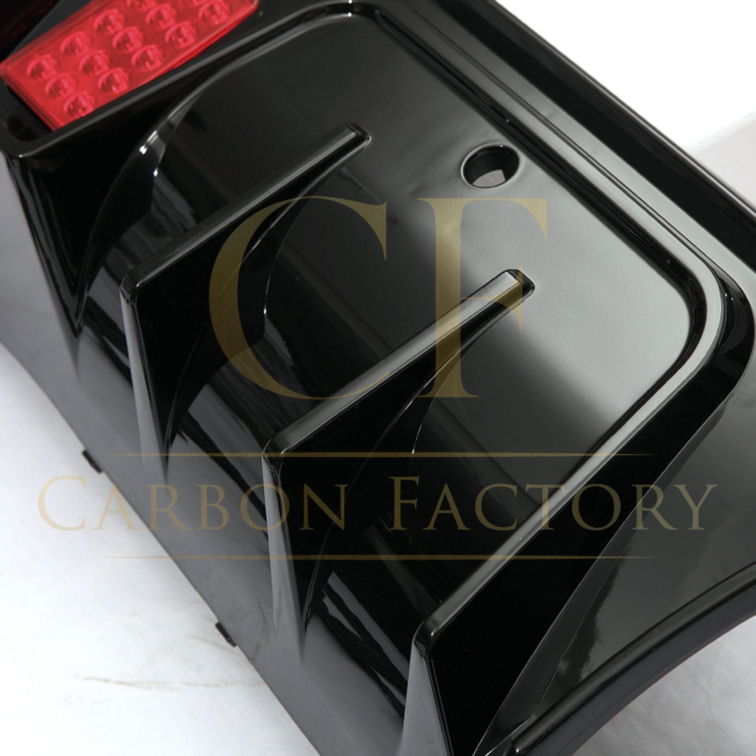 Brabus Style Gloss Black Rear Diffuser & Exhaust Tips for Mercedes Benz W205 C Class & C63 Saloon 15-21-Carbon Factory