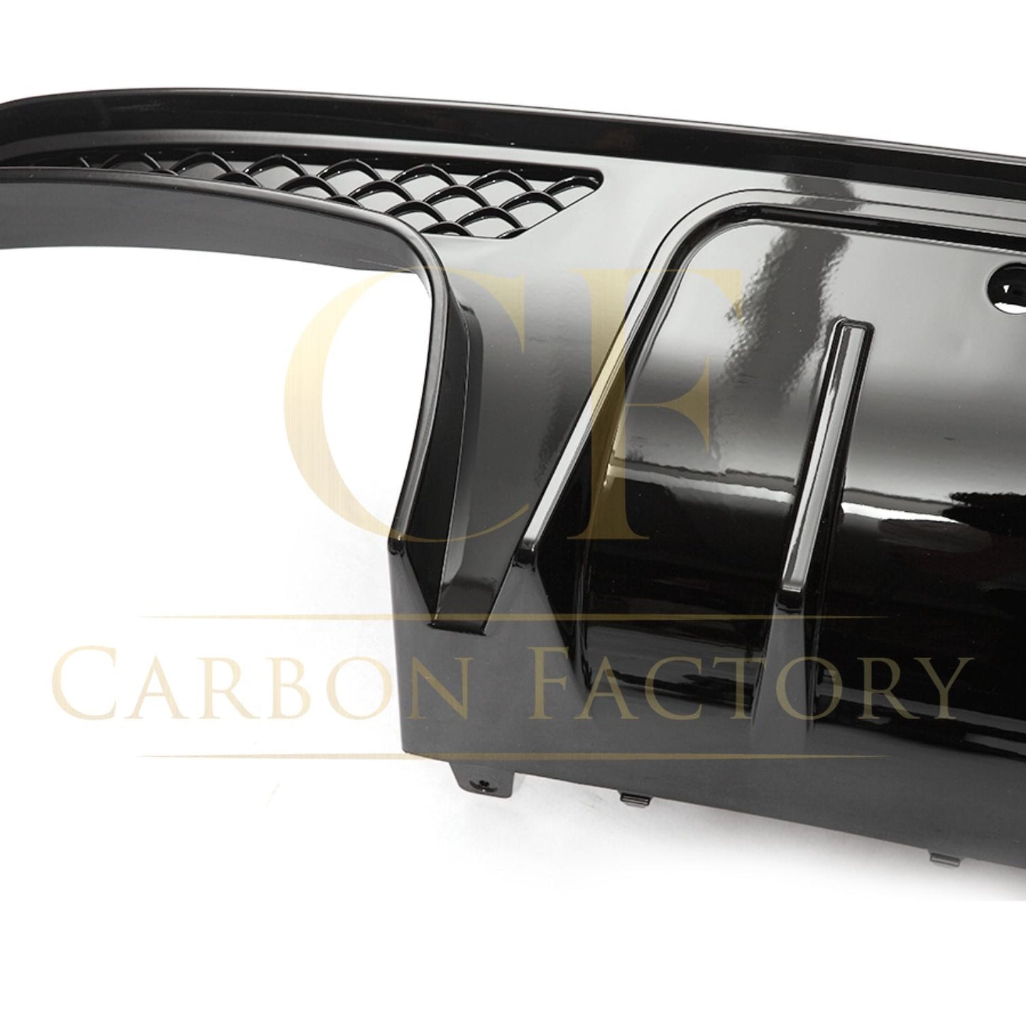 Brabus Style Gloss Black Rear Diffuser & Exhaust Tips for Mercedes Benz W205 C Class & C63 Saloon 15-21-Carbon Factory