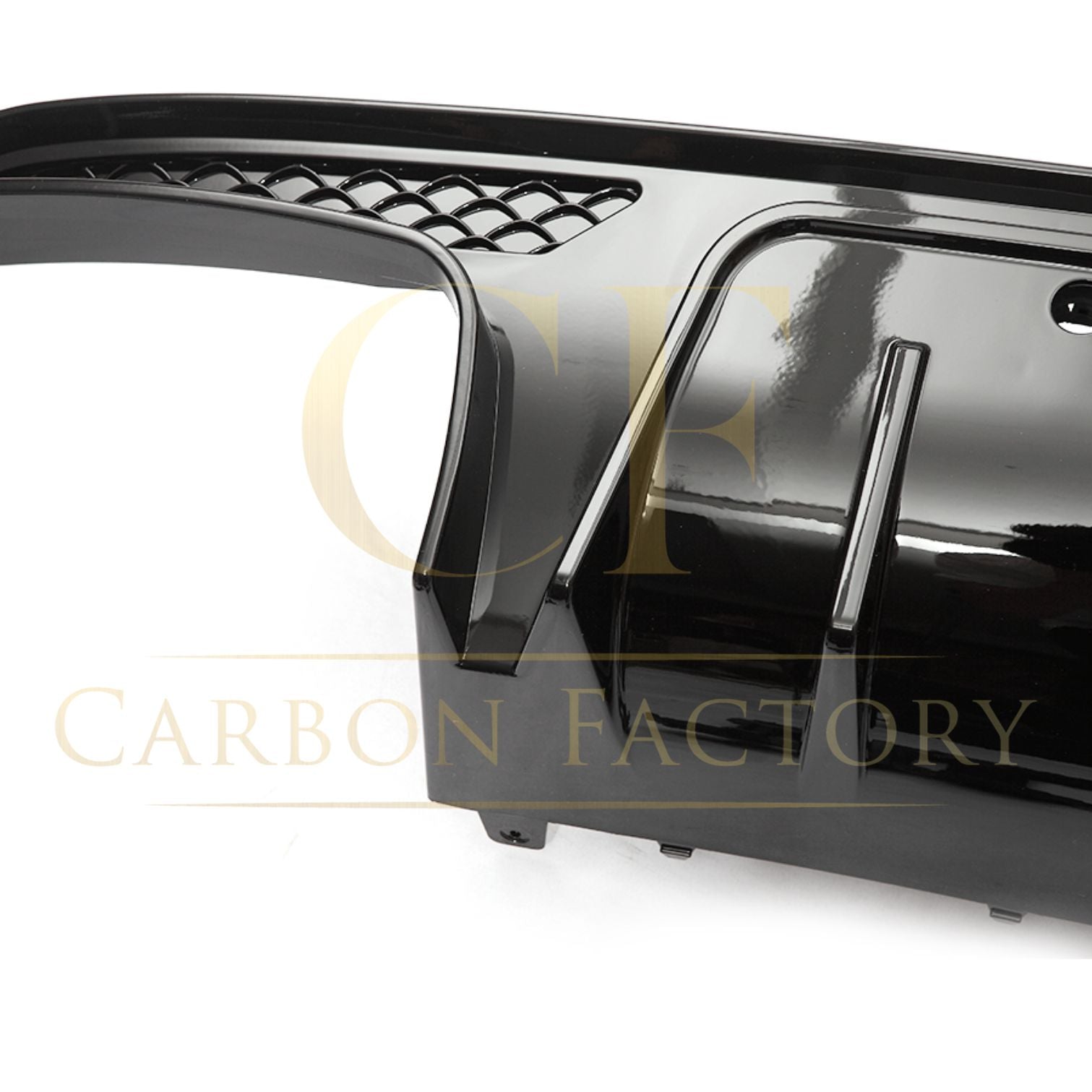 Brabus Style Gloss Black Rear Diffuser & Exhaust Tips for Mercedes Benz W205 C Class & C63 Saloon 15-21-Carbon Factory