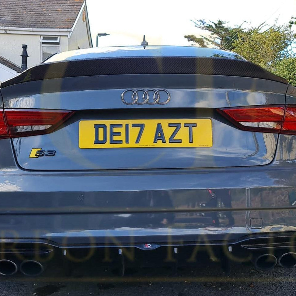 C Style Carbon Fibre Boot Spoiler for Audi A3 S3 RS3 Saloon 13-20 - Carbon Factory