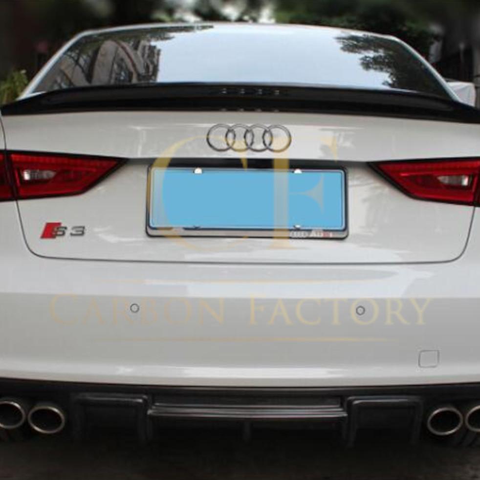 C Style Carbon Fibre Boot Spoiler for Audi A3 S3 RS3 Saloon 13-20-Carbon Factory
