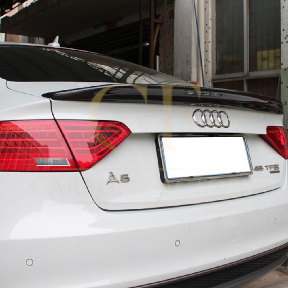 C Style Carbon Fibre Boot Spoiler for Audi B8 B8.5 A5 07-16-Carbon Factory