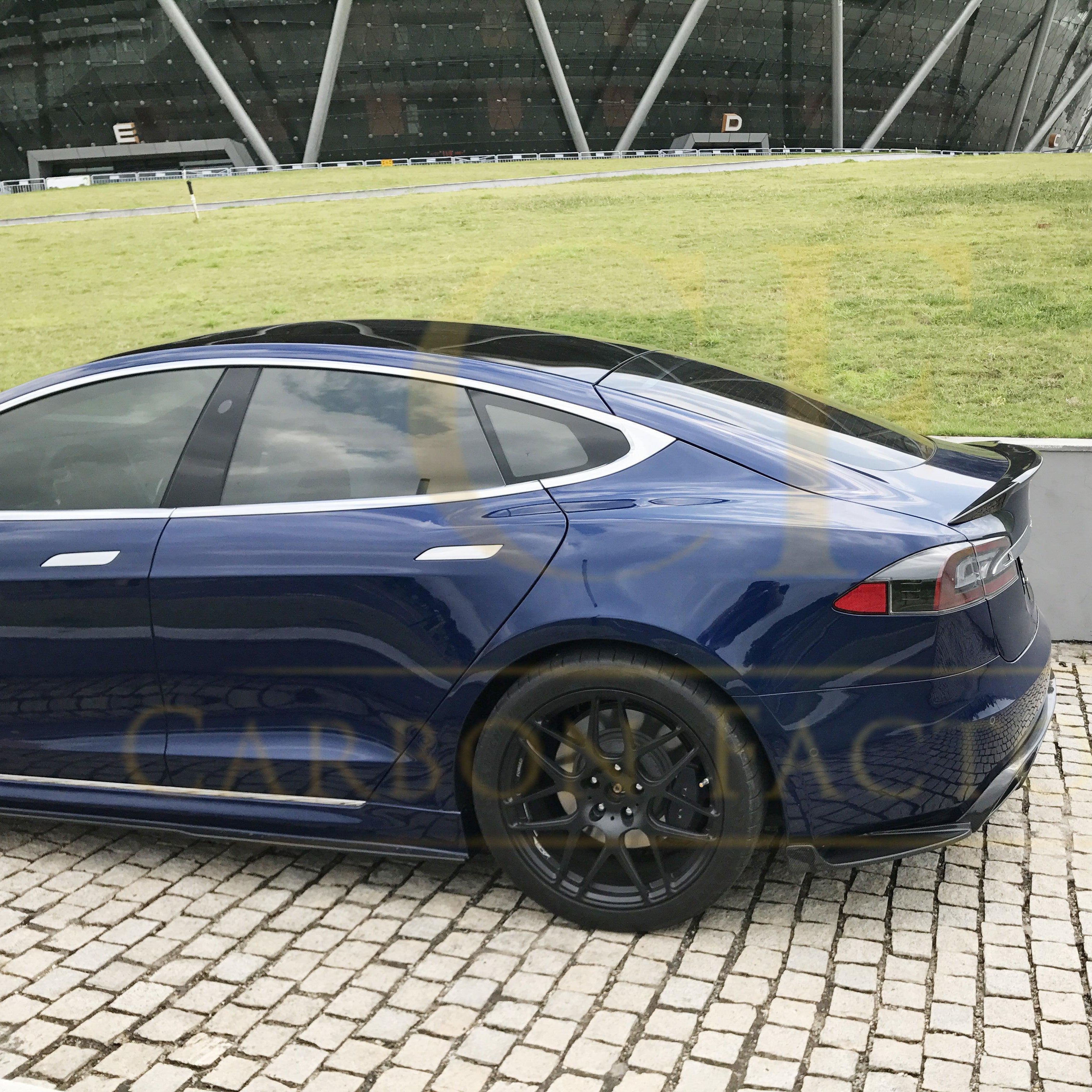 C Style Carbon Fibre Boot Spoiler for Tesla Model S 13-22 - Carbon Factory