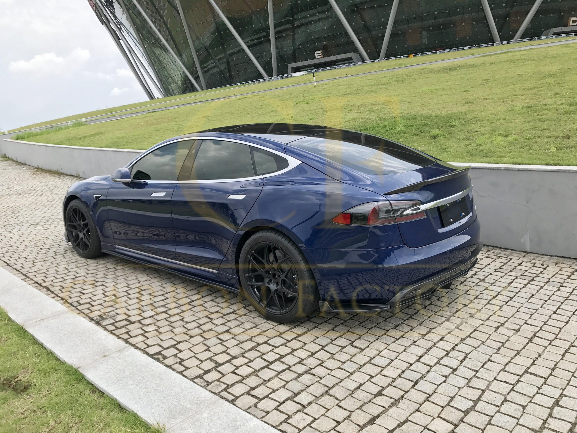 C Style Carbon Fibre Boot Spoiler for Tesla Model S 13-22-Carbon Factory