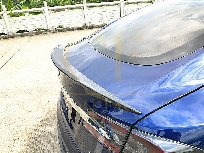 C Style Carbon Fibre Boot Spoiler for Tesla Model S 13-22-Carbon Factory
