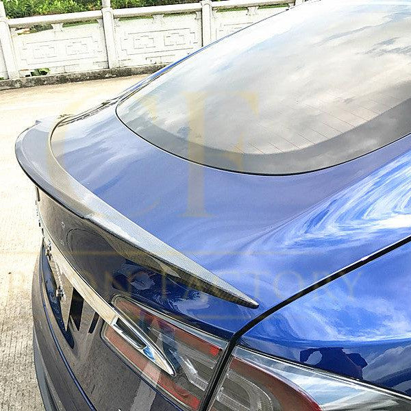 C Style Carbon Fibre Boot Spoiler for Tesla Model S 13-22 - Carbon Factory