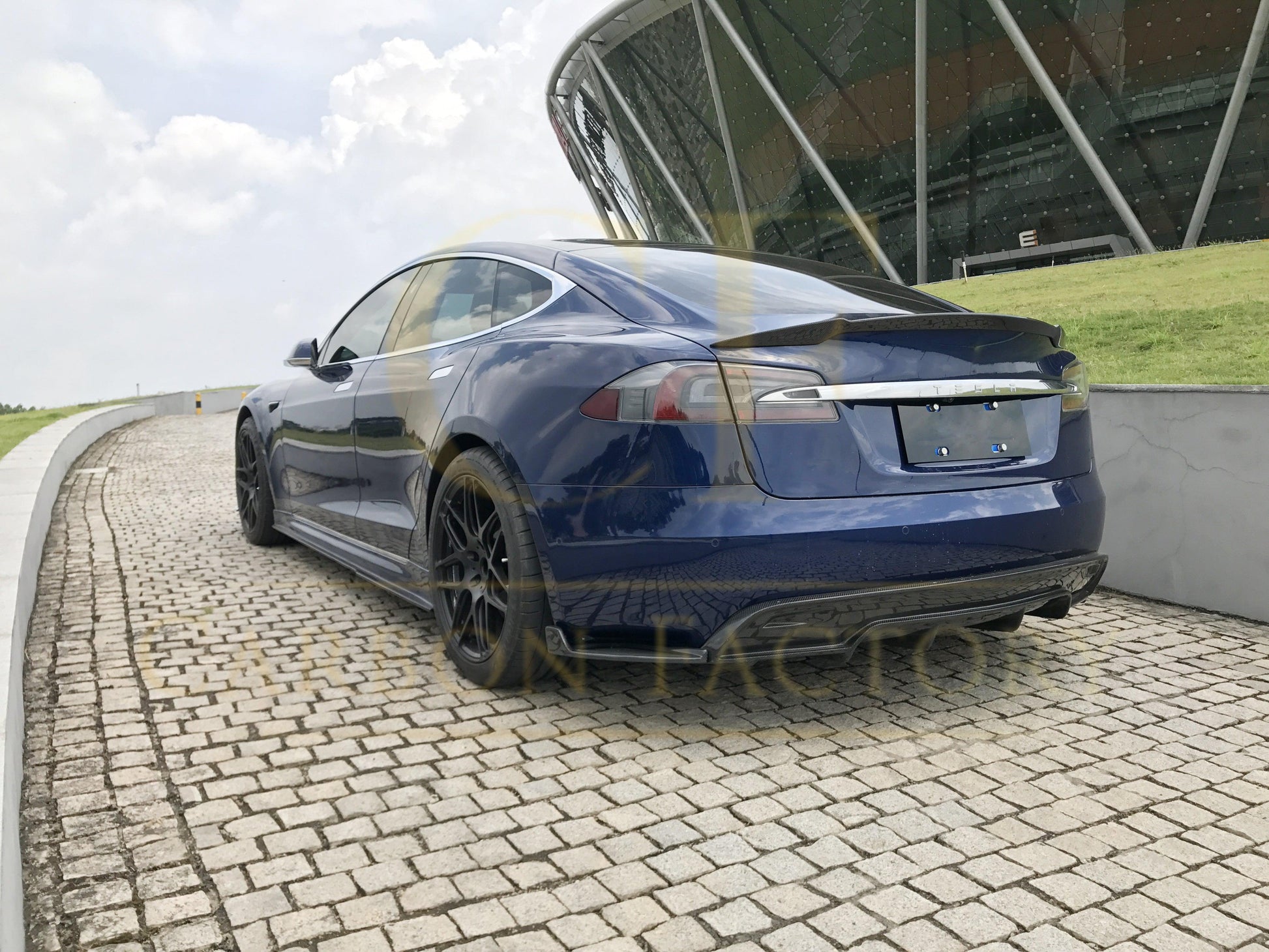 C Style Carbon Fibre Boot Spoiler for Tesla Model S 13-22-Carbon Factory