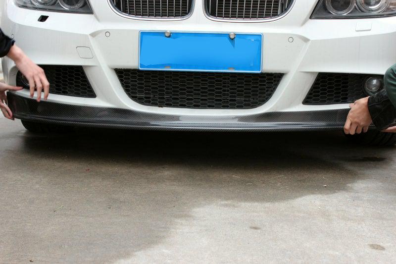 C Style Carbon Fibre Front Splitter for BMW 3 Series E90 LCI 10-13-Carbon Factory