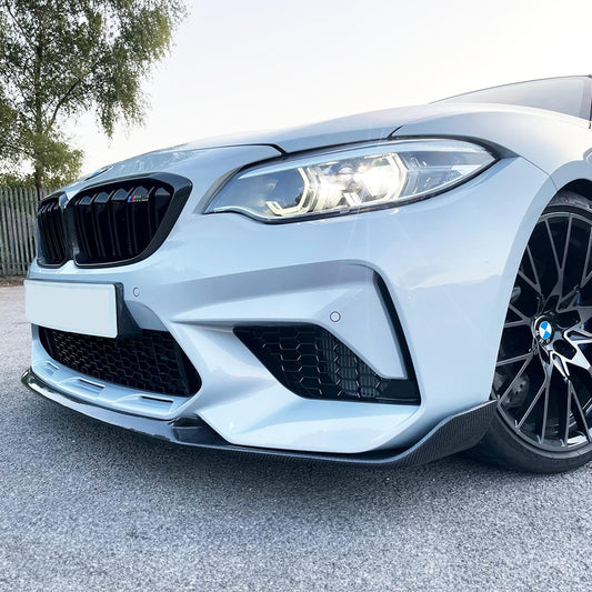 C Style Carbon Fibre Front Splitter for BMW F87 M2C Competition 16-21-Carbon Factory