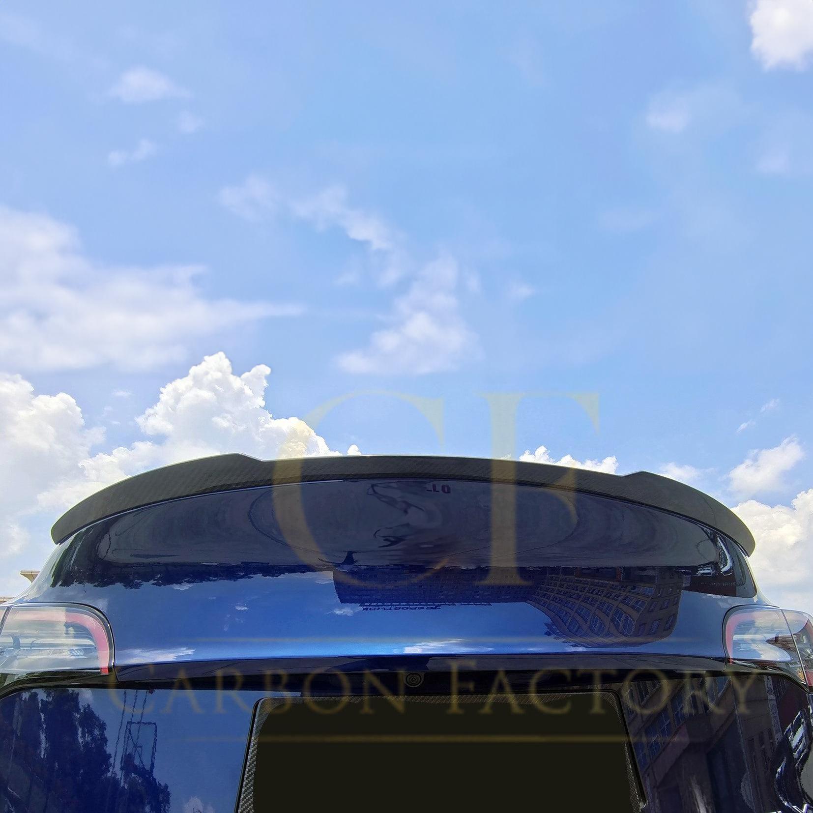 C Style Carbon Fibre Rear Spoiler for Tesla Model Y 19-23-Carbon Factory