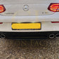 C43 Style Gloss Black Rear Diffuser & Exhaust Tips for Mercedes Benz W205 C Class 15-21-Carbon Factory