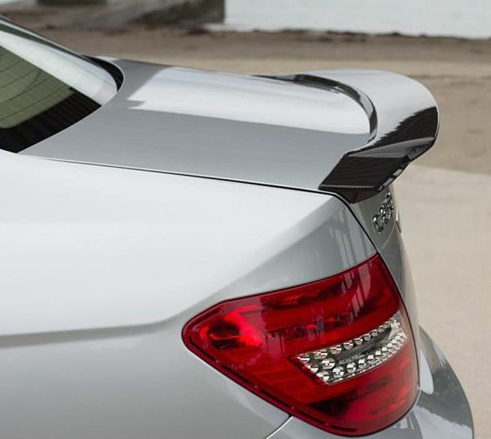 C74 Style Carbon Fibre Boot Spoiler for Mercedes Benz W204 C Class Saloon 07-14-Carbon Factory