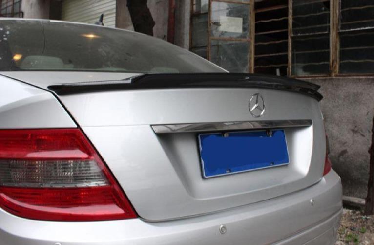 C74 Style Carbon Fibre Boot Spoiler for Mercedes Benz W204 C Class Saloon 07-14-Carbon Factory
