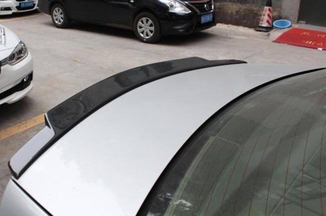 C74 Style Carbon Fibre Boot Spoiler for Mercedes Benz W204 C Class Saloon 07-14-Carbon Factory