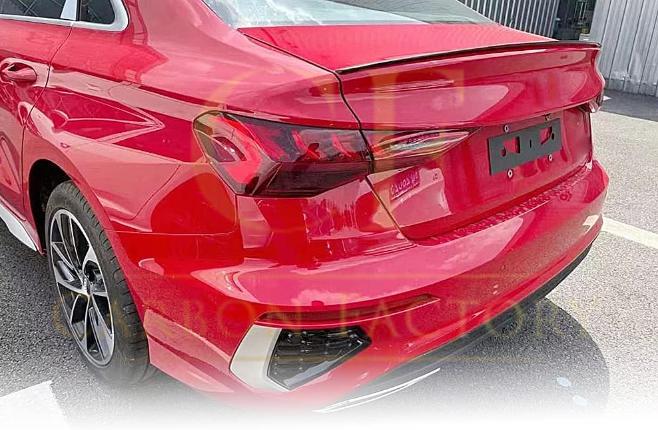 CF Style Carbon Fibre Boot Spoiler for Audi A3 S3 RS3 Saloon 20-24-Carbon Factory