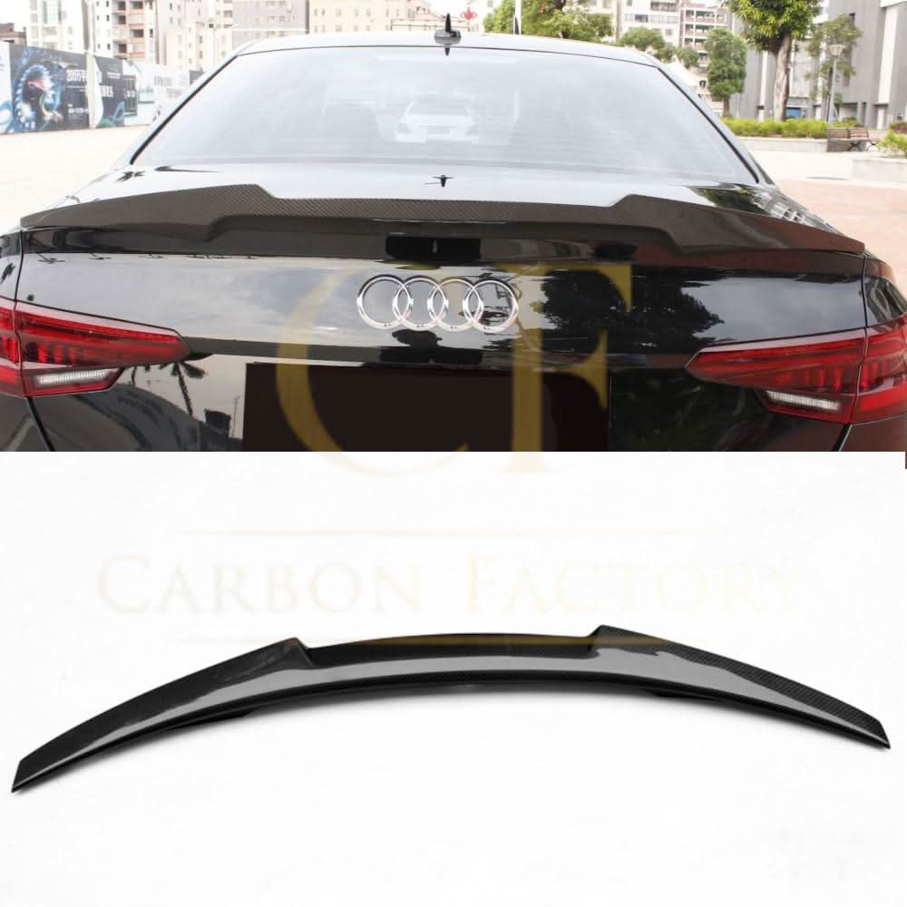 CF Style Carbon Fibre Boot Spoiler for Audi A4 S4 B9 16-22 - Carbon Factory