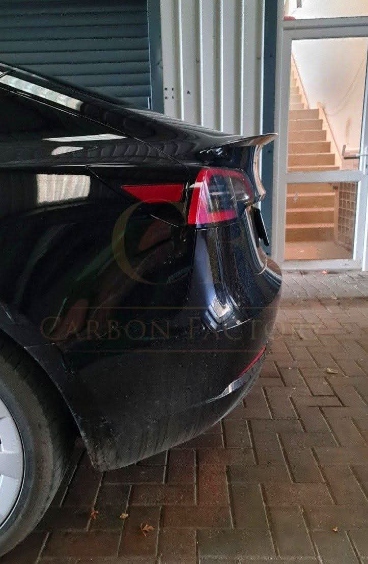 CF Style Carbon Fibre Boot Spoiler for Tesla Model 3 16-23 - Carbon Factory