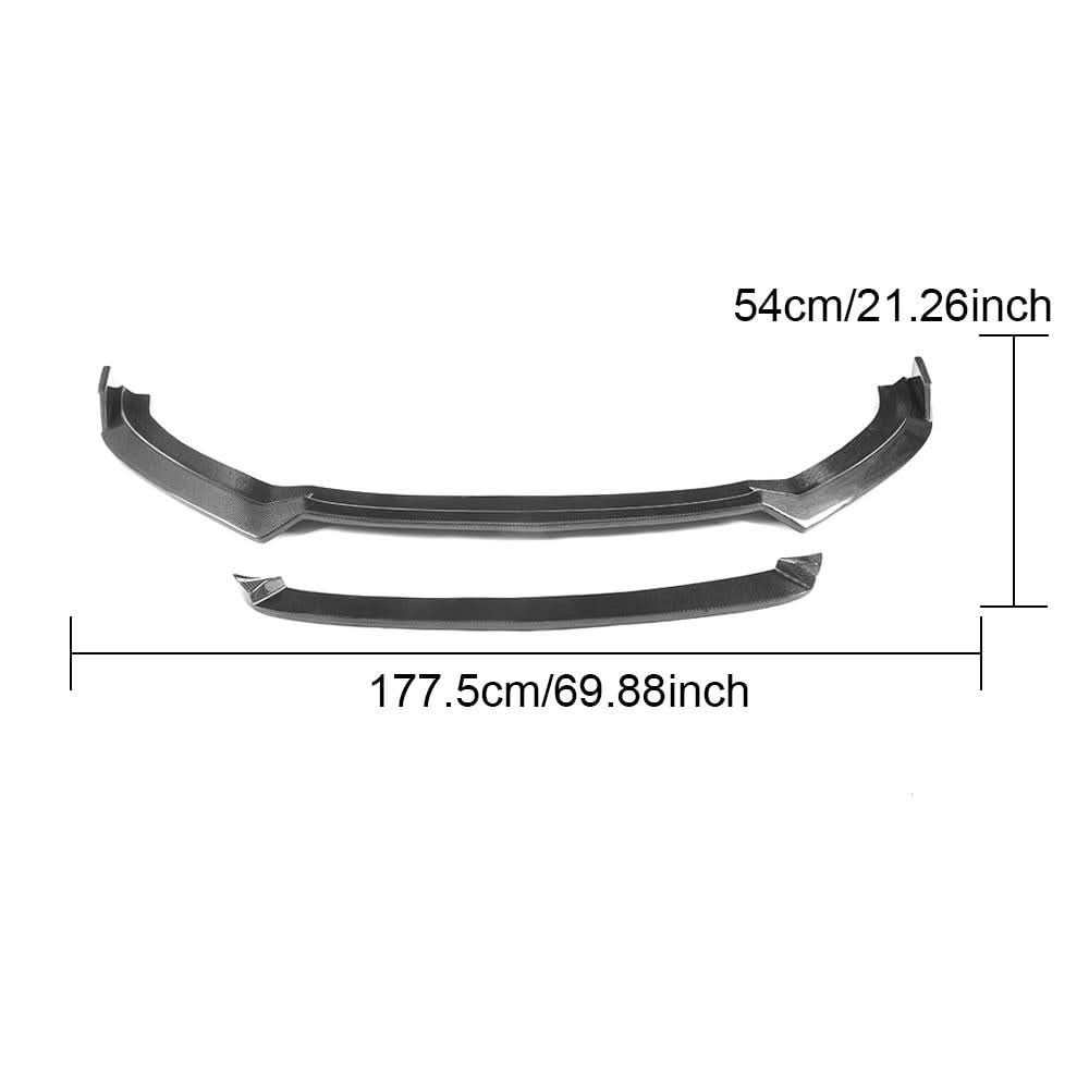 CF Style Carbon Fibre Front Splitter for Audi A3 Saloon S Line & S3 16-19 - Carbon Factory