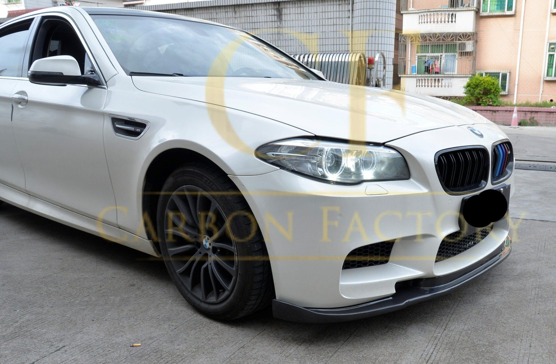 CF Style Carbon Fibre Front Splitter for BMW F10 M5 10-17-Carbon Factory