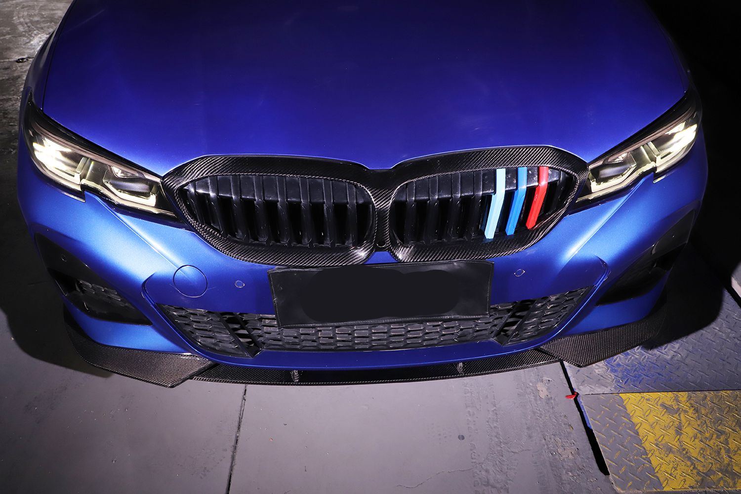 CF Style Carbon Fibre Front Splitter for BMW G20 3 Series Pre-LCI M Sport 19-22-Carbon Factory